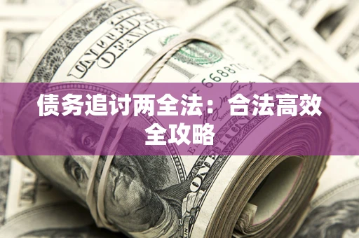 武汉债务追讨两全法：合法高效全攻略