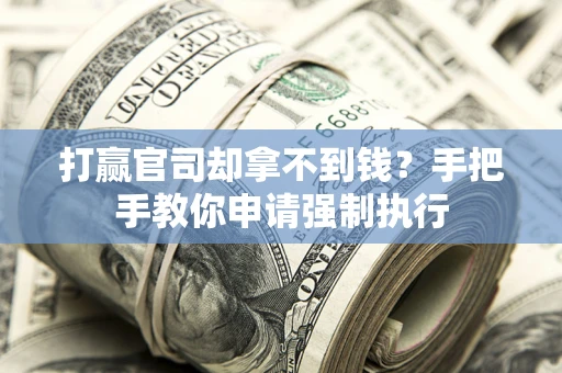 武汉打赢官司却拿不到钱？手把手教你申请强制执行