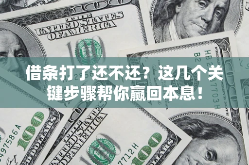 武汉借条打了还不还？这几个关键步骤帮你赢回本息！