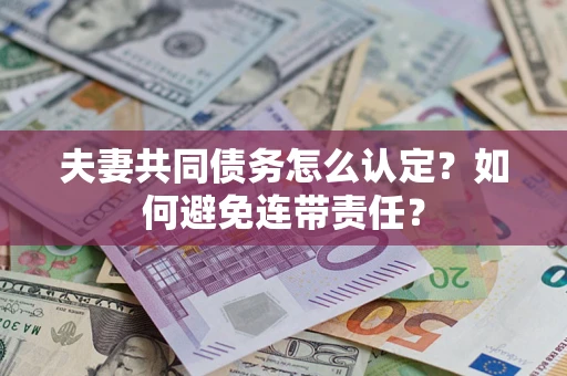 武汉夫妻共同债务怎么认定？如何避免连带责任？