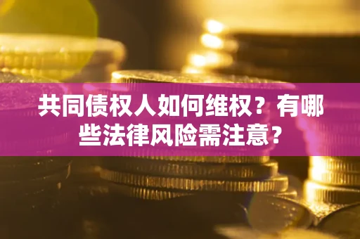 武汉共同债权人如何维权？有哪些法律风险需注意？