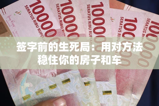 武汉签字前的生死局：用对方法稳住你的房子和车
