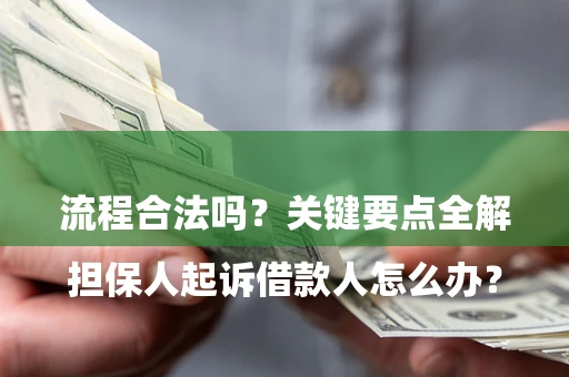 武汉

担保人起诉借款人怎么办？流程合法吗？关键要点全解析