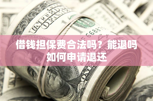 武汉借钱担保费合法吗？能退吗如何申请退还